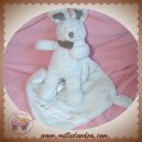 NICOTOY SOS DOUDOU LAPIN BLANC MOUCHOIR PLAT BLANC ETOILE