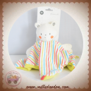 ORCHESTRA SOS DOUDOU OURS BLANC ANGE CORPS PLAT RAYE VERT BLEU ORANGE
