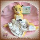 DISNEY SOS DOUDOU LION SIMBA JAUNE MOUCHOIR BLANC LITTLE KING