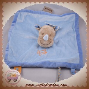 NATTOU SOS DOUDOU RHINOCEROS PLAT BLEU LOUIS AVION