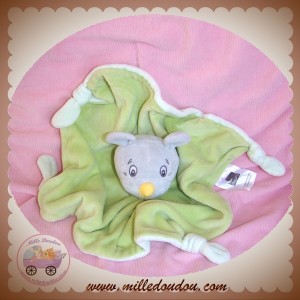 DORMIA SOS DOUDOU RHINOCEROS GRIS PLAT VERT