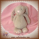 JELLYCAT SOS DOUDOU LAPIN POIL BEIGE OREILLES FLEURS