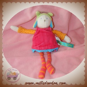 MOULIN ROTY SOS DOUDOU COLETTE ET PINPIN POUPEE ROSE HOCHET