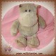 I2C KIABI SOS DOUDOU HIPPOPOTAME TAUPE GRIS BANDANA