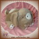 OKAIDI OBAIBI SOS DOUDOU CHIEN PELUCHE MARRON TAUPE BLANC