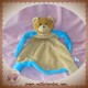 TOI TOYS SOS DOUDOU OURS MARRON BEIGE BLEU PLAT