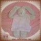 JACADI DOUDOU LAPIN BLANC PLAT ROSE SOS