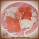 CARREBLANC SOS DOUDOU FAON BICHE ZELIE MOUCHOIR PLAT BLANC ORANGE