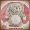 TEX SOS DOUDOU LAPIN CHINE BLANC MARRON VENTRE BLANC