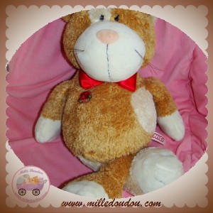 NICI SOS DOUDOU CHAT BEIGE MARRON ROSE