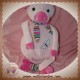 BREMEL SOS DOUDOU COCHON ROSE PAPILLON FLEURS