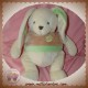 BABYNAT SOS DOUDOU LAPIN ECRU PULL BEIGE MARRON VERT