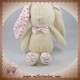 KLORANE SOS DOUDOU LAPIN BEIGE NOEUD PAPILLON ROSE VERT