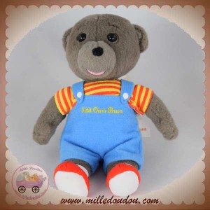 JEMINI BAYARD SOS DOUDOU PETIT OURS BRUN MARRON SALOPETTE BLEU