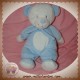 TEX SOS DOUDOU OURS BLANC CORPS BLEU POIS