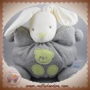 KALOO SOS DOUDOU LAPIN BLANC BOULE GRIS TISSU ZEN OURS TRICOTE