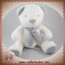 GRAIN DE BLE SOS DOUDOU OURS BLANC ECHARPE GRISE ZANNIER 