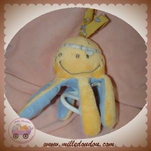 NOUKIE'S SOS DOUDOU PIEUVRE CALYPSO JAUNE BLEU PIRATE MUSICAL