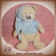 NICOTOY SOS DOUDOU OURS ECRU PULL RAYE BLEU ETOILE