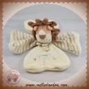 CP INTERNATIONAL SOS DOUDOU LION PLAT TREFLE RAYE BEIGE ECRU OISEAU