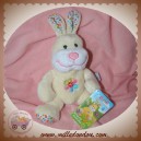 GIPSY SOS DOUDOU LAPIN ECRU MUSICAL FLEUR OEUFS PAQUES