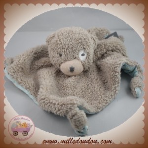 ORCHESTRA SOS DOUDOU OURS GRIS PLAT DOS BLEU ROND