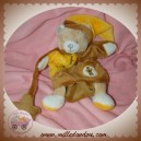 DOUDOU ET COMPAGNIE SOS OURS PAIN D'EPICE BOUCLETTE MARIONNETTE MARRON JAUNE