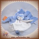 NOUKIE'S SOS DOUDOU RATON LAVEUR WILLIAM PLAT BLEU ETIQUETTES ATTACHE TETINE