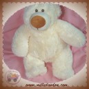 ADDEX SOS DOUDOU OURS POLAIRE BLANC ECRU TRUFFE MARRON