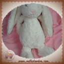 JELLYCAT SOS DOUDOU LAPIN POIL BLANC TRUFFE ROSE 28 cm