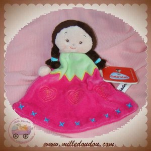 CATIMINI SOS DOUDOU POUPEE INDIENNE PLAT ROSE COEUR