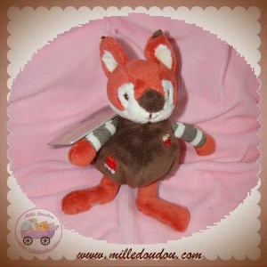 BUKOWSKI SWEDEN SOS DOUDOU RENARD JUMPY ORANGE MARRON 15 CM