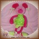 MARESE SOS DOUDOU SOURIS ROSE ROBE VERT FLEURS