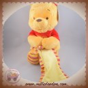 DISNEY SOS DOUDOU OURS WINNIE L'OURSON JAUNE PULL ROUGE MOUCHOIR RAYE COEUR