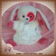 OH STUDIO SOS DOUDOU LAPIN MARIONNETTE BLANC ROSE BLANC DOUDOU ET COMPAGNIE