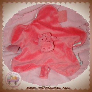 NOUKIE'S SOS DOUDOU VACHE MIX ET MATCH PLAT FLEUR ETOILE ROSE