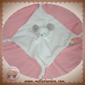 IDEAL PROMOTION SOS DOUDOU SOURIS BLANCHE PLAT NOEUD