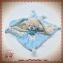 MOTS D'ENFANTS SOS DOUDOU LAPIN PLAT BLEU ETOILES