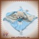 MOTS D'ENFANTS SOS DOUDOU LAPIN PLAT BLEU ETOILES