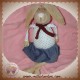 BOUT'CHOU MONOPRIX SOS DOUDOU LAPIN BEIGE ROBE BLEU JEANS BLANC POINT