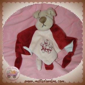 RODADOU SOS DOUDOU CHIEN PLAT BORDEAUX ROSE