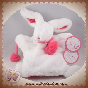 DOUDOU ET COMPAGNIE SOS LAPIN MARIONNETTE BLANCHE POMPON ROSE DC2742