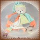 SOS DOUDOU ET COMPAGNIE OURS GRIS MARIONNETTE PECHE MENTHE ROND VERT ORANGE DC2385