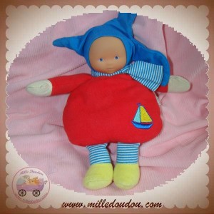 COROLLE SOS DOUDOU BABI COROLLE LUTIN POUPEE ROUGE BLEU BATEAU HOCHET