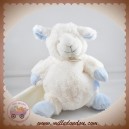 DOUDOU ET COMPAGNIE SOS AGNEAU MOUTON BLANC MOUCHOIR BLEU 22 CM