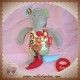 SIGIKID SOS DOUDOU SOURIS GRISE CORPS FLEUR MUSICAL