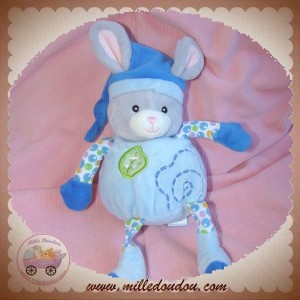 GIPSY SOS DOUDOU SOURIS BLEU FEUILLES ROND