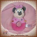 DISNEY NICOTOY SOS DOUDOU MINNIE SOURIS HOCHET ROSE ETOILES