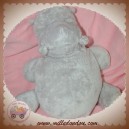 CADES SOS DOUDOU HIPPOPOTAME GRIS HOCHET ATTACHE TETINE