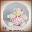 KALOO SOS DOUDOU OURS FILLE VIOLET FLEUR ROSE BONNET